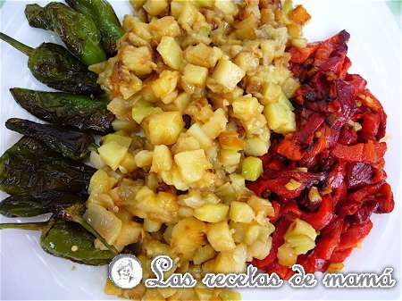 Fritura de verduras 3 colores