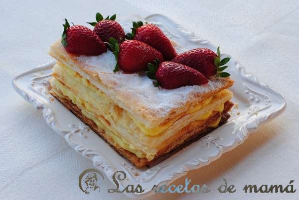 Milhojas de crema