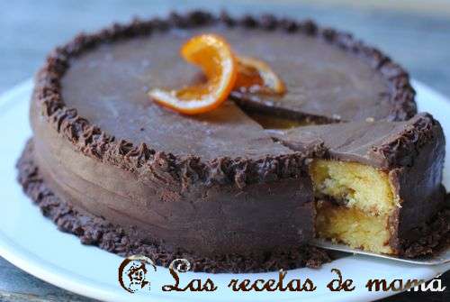 Tarta de chocolate y naranja