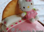 Tarta camita de niña