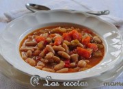 Potaje de judías con cardos y calabaza