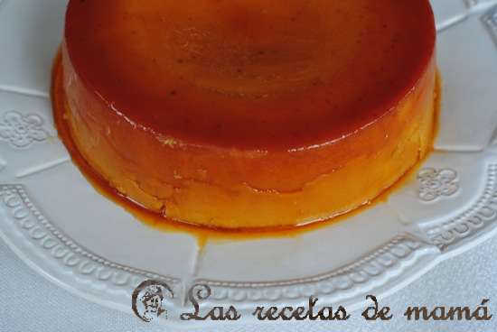 Flan casero de dulce de leche