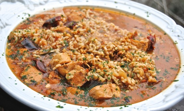 Arroz caldoso con pollo
