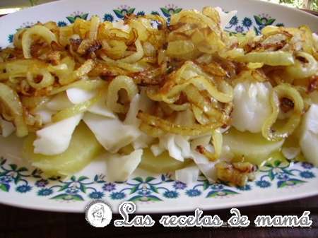 Ensalada templada de bacalao