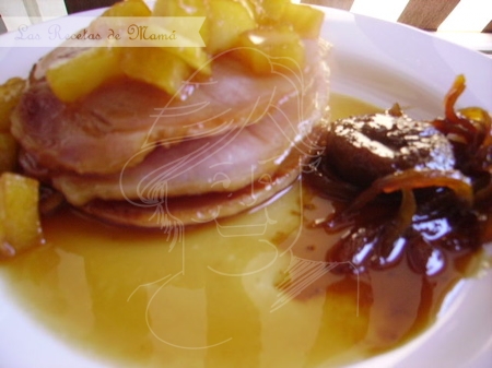 Milhojas de Sajonia y manzana caramelizada