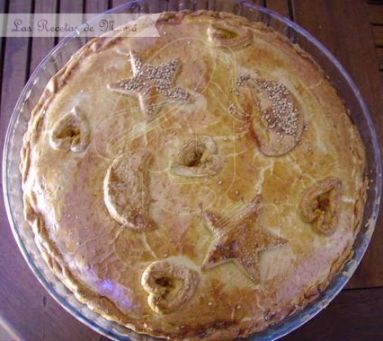 Empanada de peras y morcilla