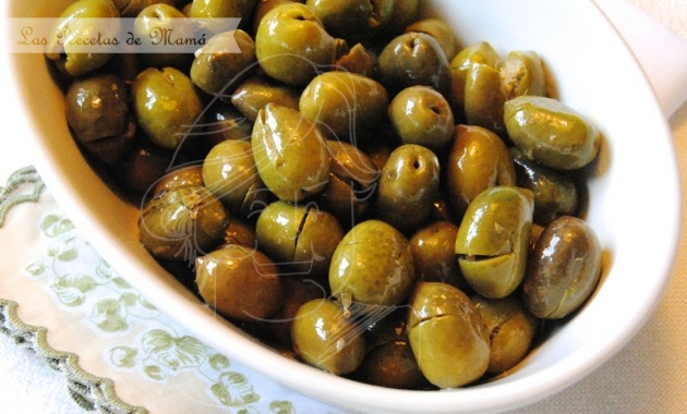 Aceitunas partidas