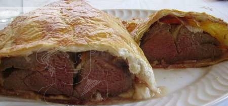 Presa ibérica en hojaldre