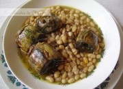 Potajito de alubias con alcachofas