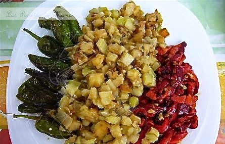 Fritura de verduras 3 colores
