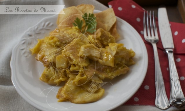 Patatas revueltas con huevo