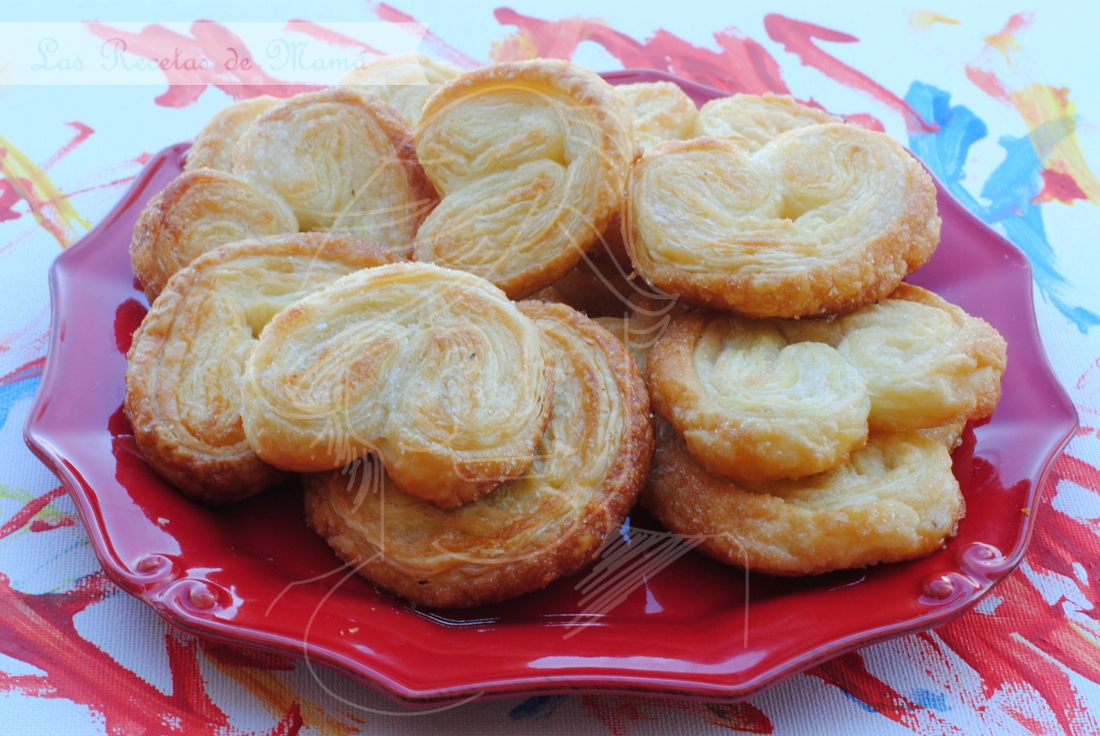 Palmeras y palmeritas de hojaldre