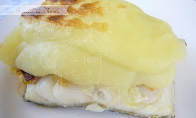 Bacalao confitado y gratinado