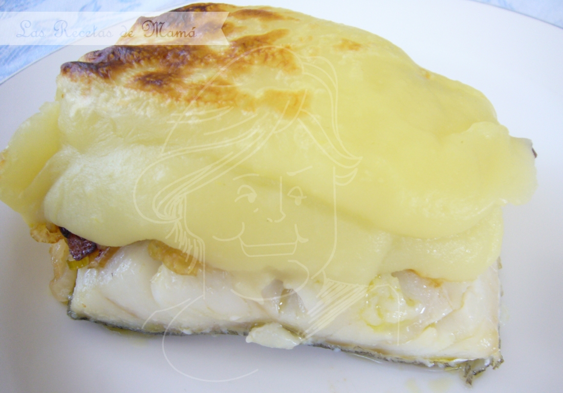Bacalao confitado y gratinado