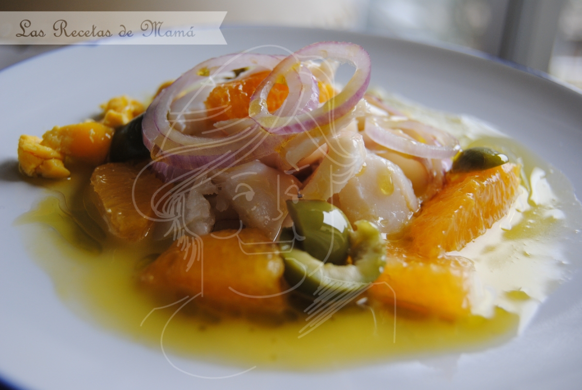 Ensalada molinera de bacalao y naranja