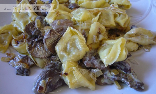 Tortellini de Gorgonzola con duxelle de pie azul