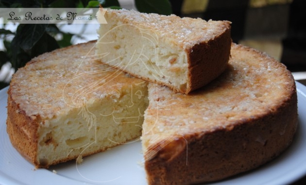 Bizcocho de queso cremoso  y vainilla