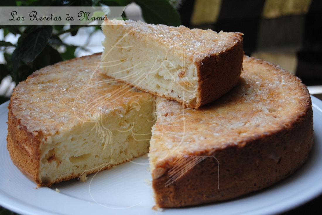 Bizcocho de queso cremoso  y vainilla