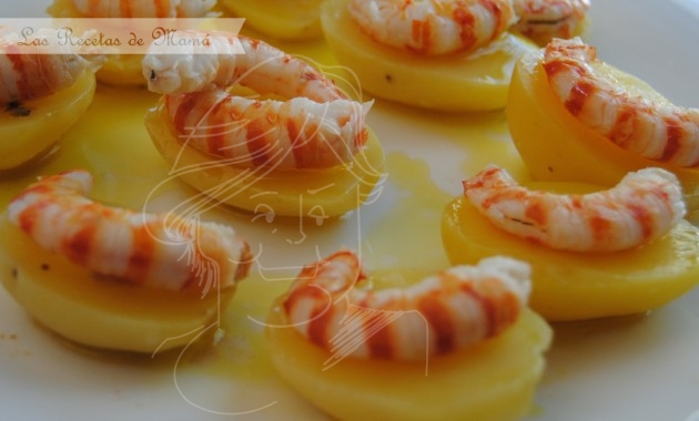 Langostinos con patatas