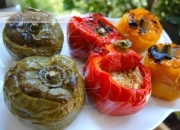 Pimientos rellenos de arroz