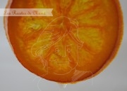 Naranjas en almíbar bañadas en chocolate