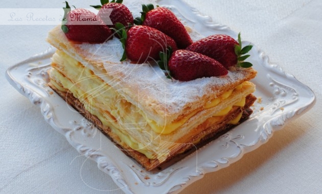 Milhojas de crema