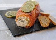 Rollo de salmón ahumado