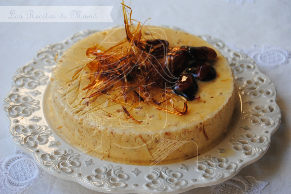 Biscuit glacé con praliné de almendras