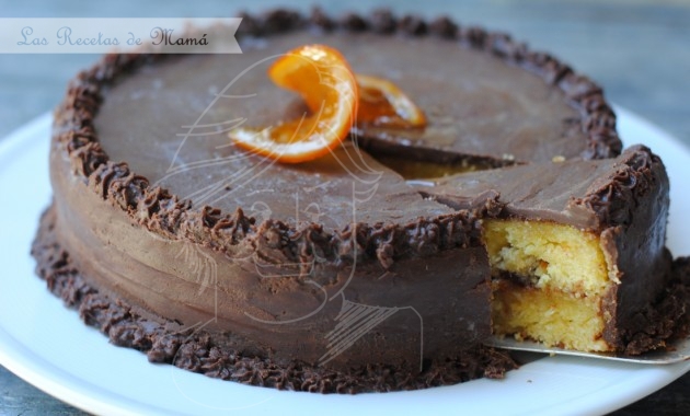 Tarta de chocolate y naranja