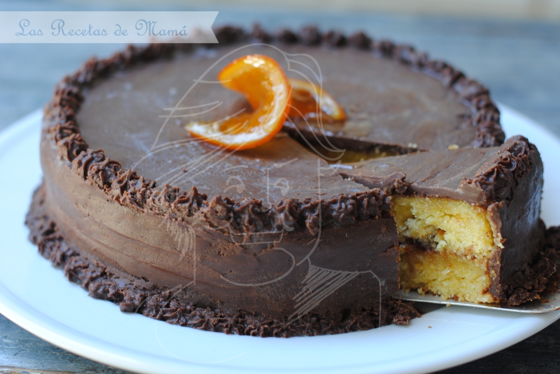 Tarta de chocolate y naranja
