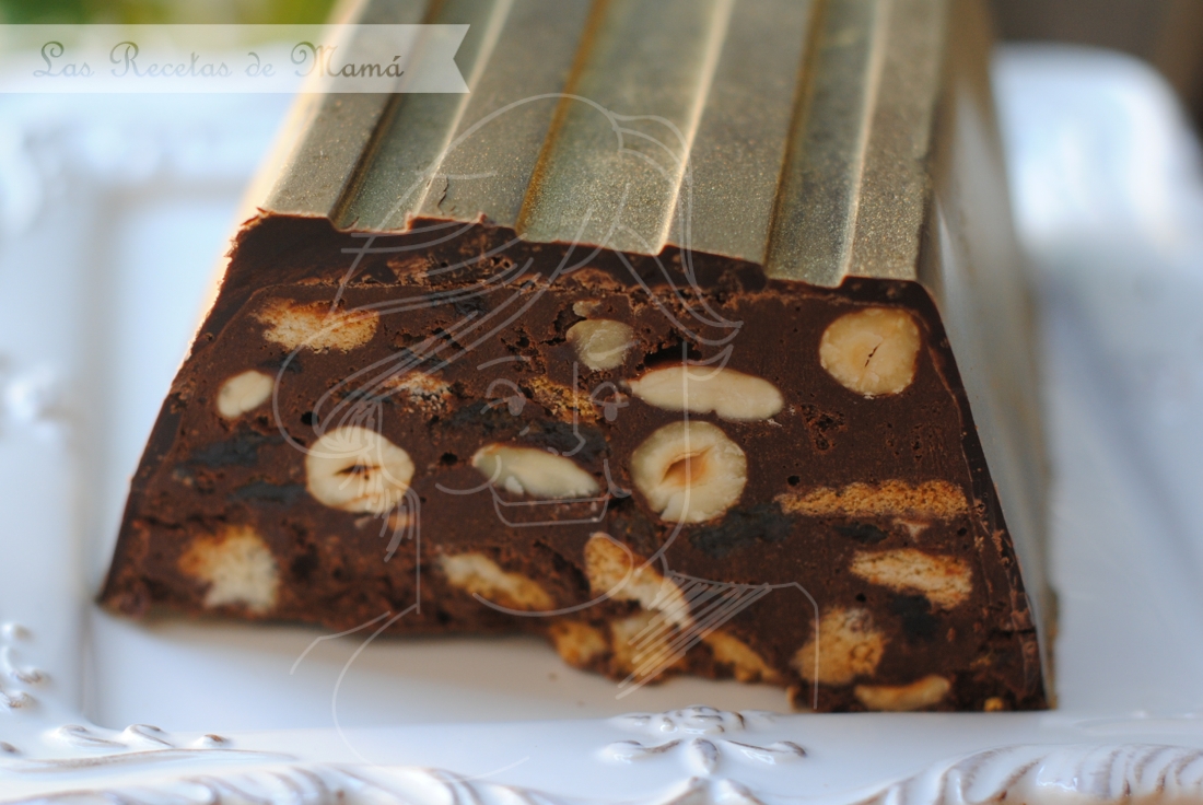 Turron de chocolate / lingote de oro: El corte