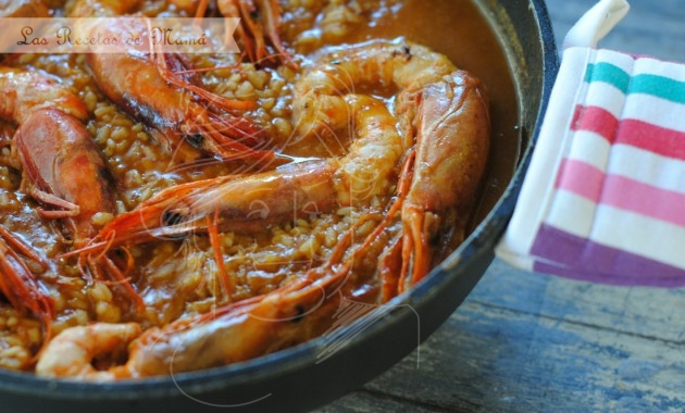 Arroz marinero con gambones