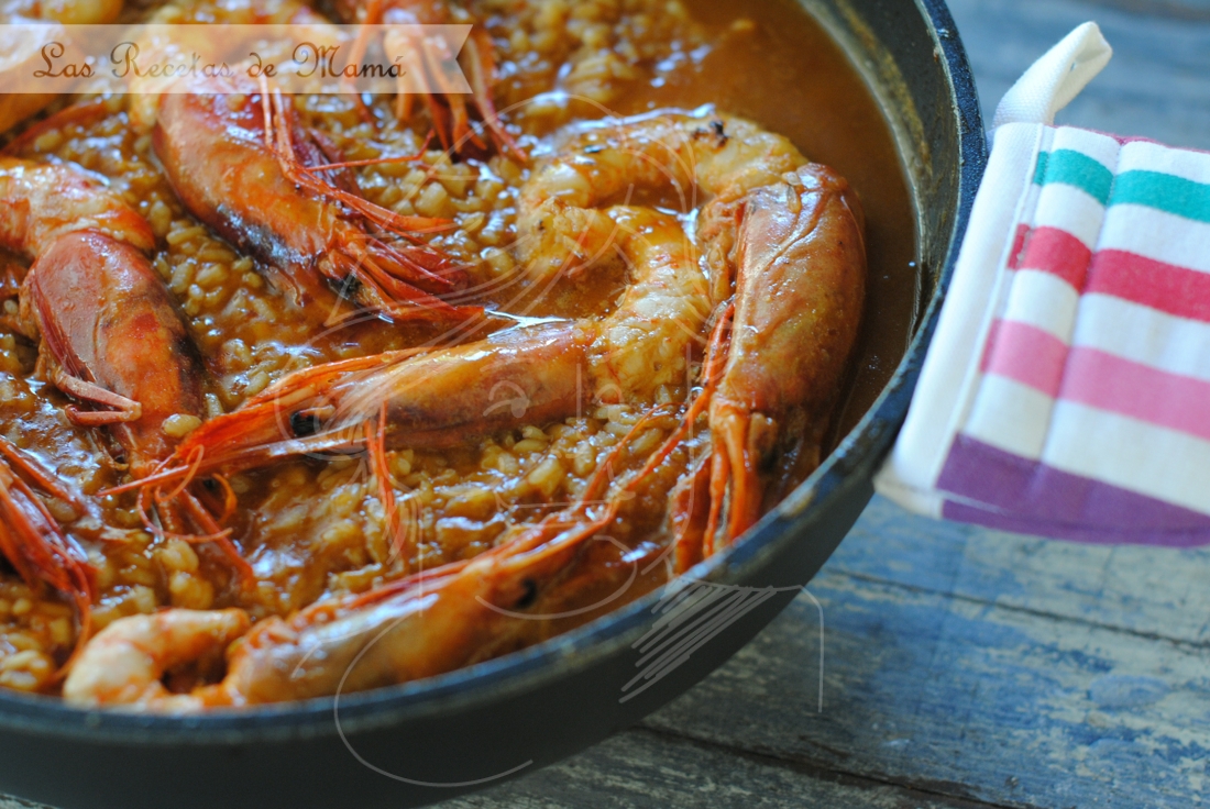 Arroz marinero con gambones