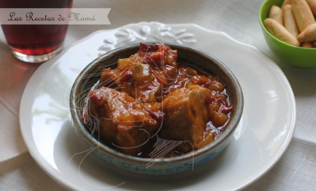 Atún con fritada de verduras