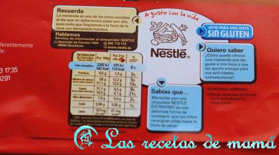 chocolate Nestlé sin gluten