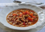 Potaje de judías con cardos y calabaza