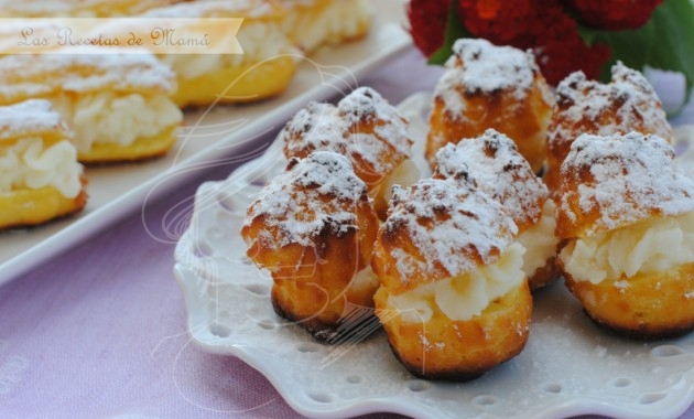 Petit choux o relámpagos de nata