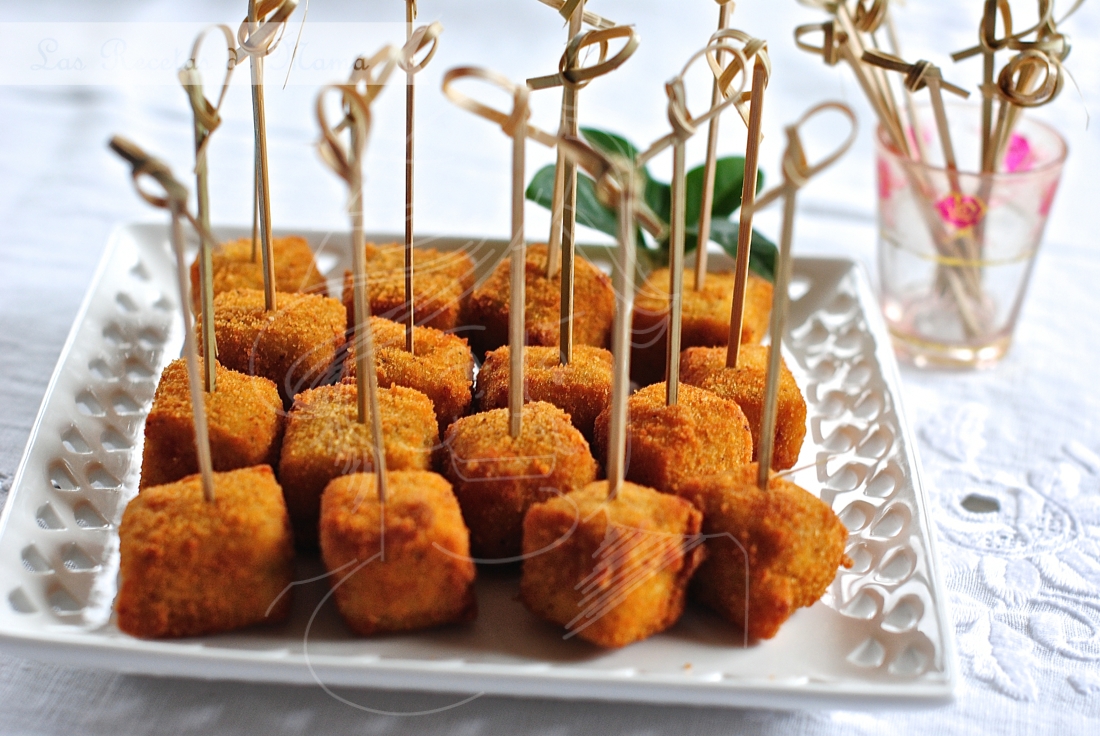 Croquetas de queso Stilton en dados