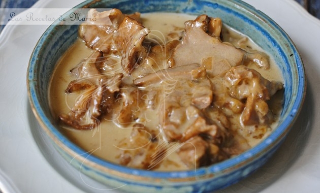 Rebozuelos a la crema