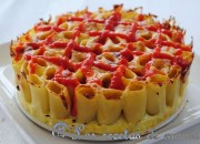 Tarta salada de pasta y queso
