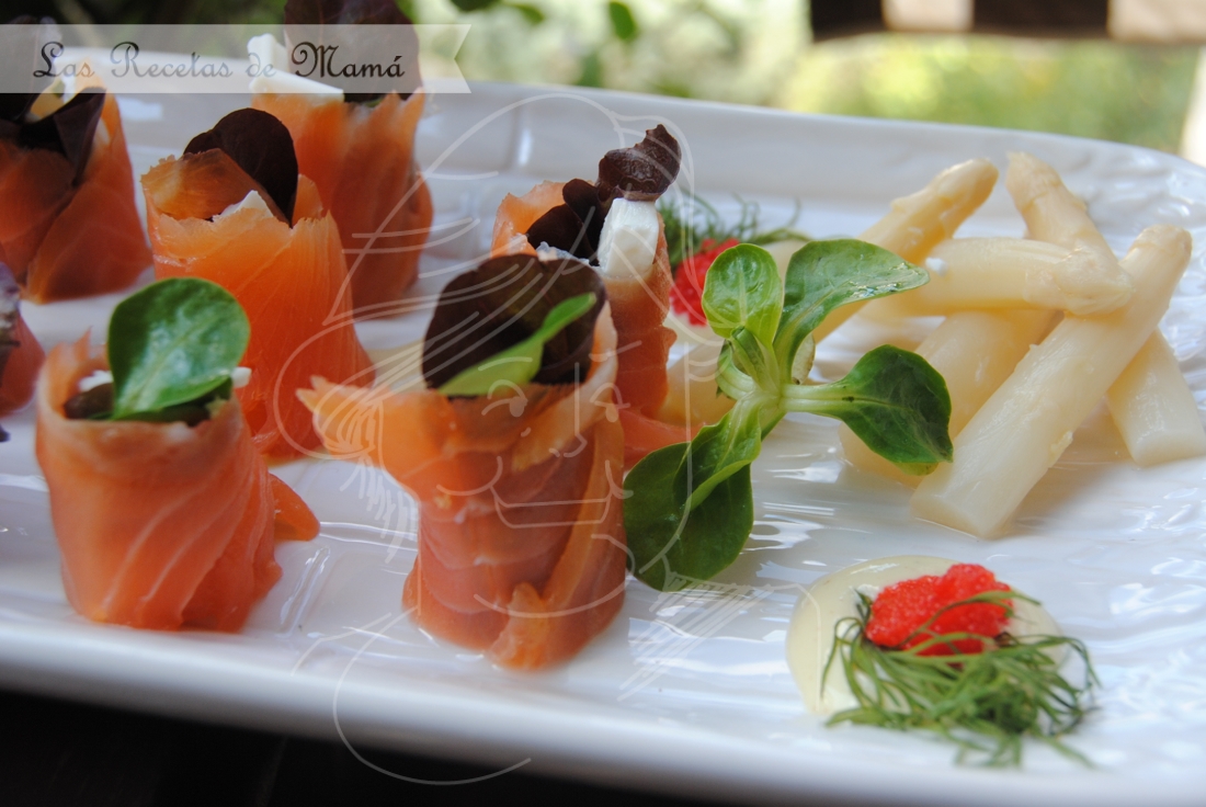 Rollitos de salmón