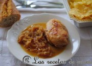 Pollo encebollado al Madeira