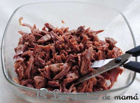 pure de patatas con confit de pato