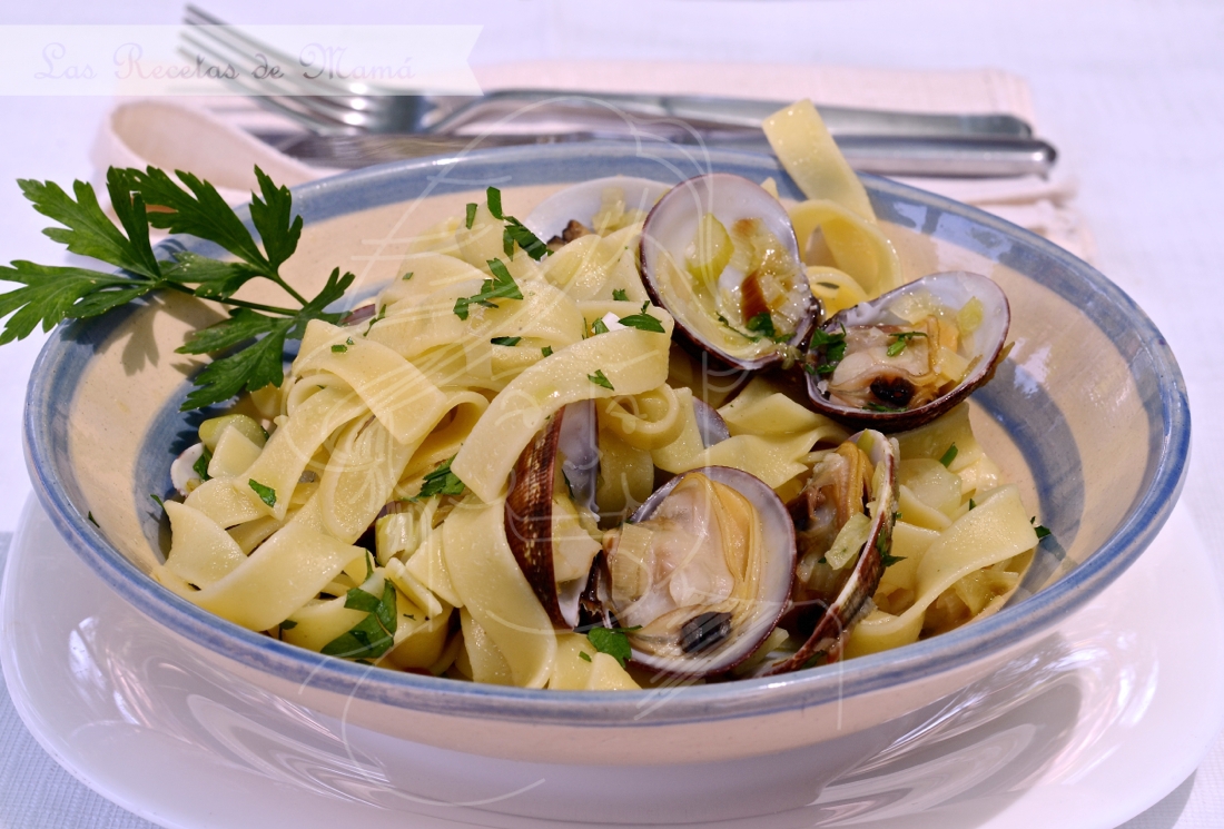 Fetuccini con almejas
