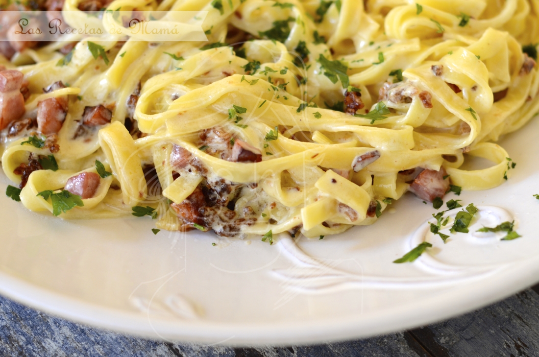 Tagliatelle a la carbonara