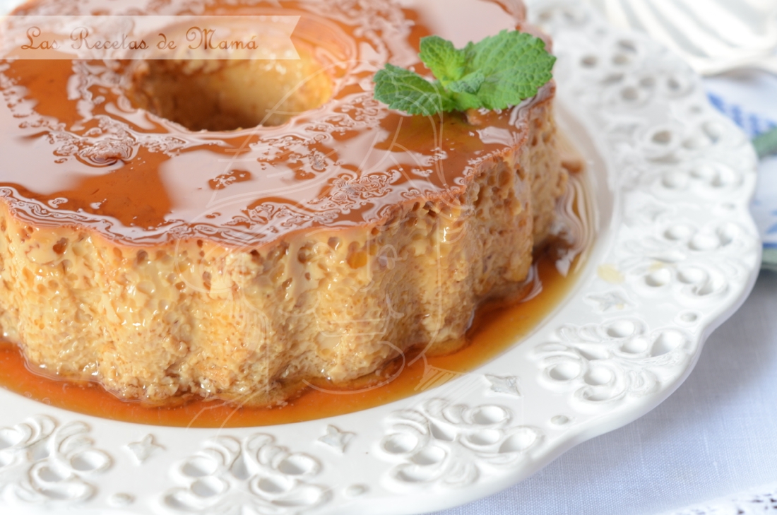 Flan casero de café bombón