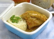 Pollo en salsa de puerros