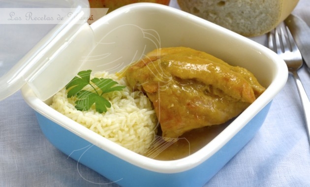 Pollo en salsa de puerros