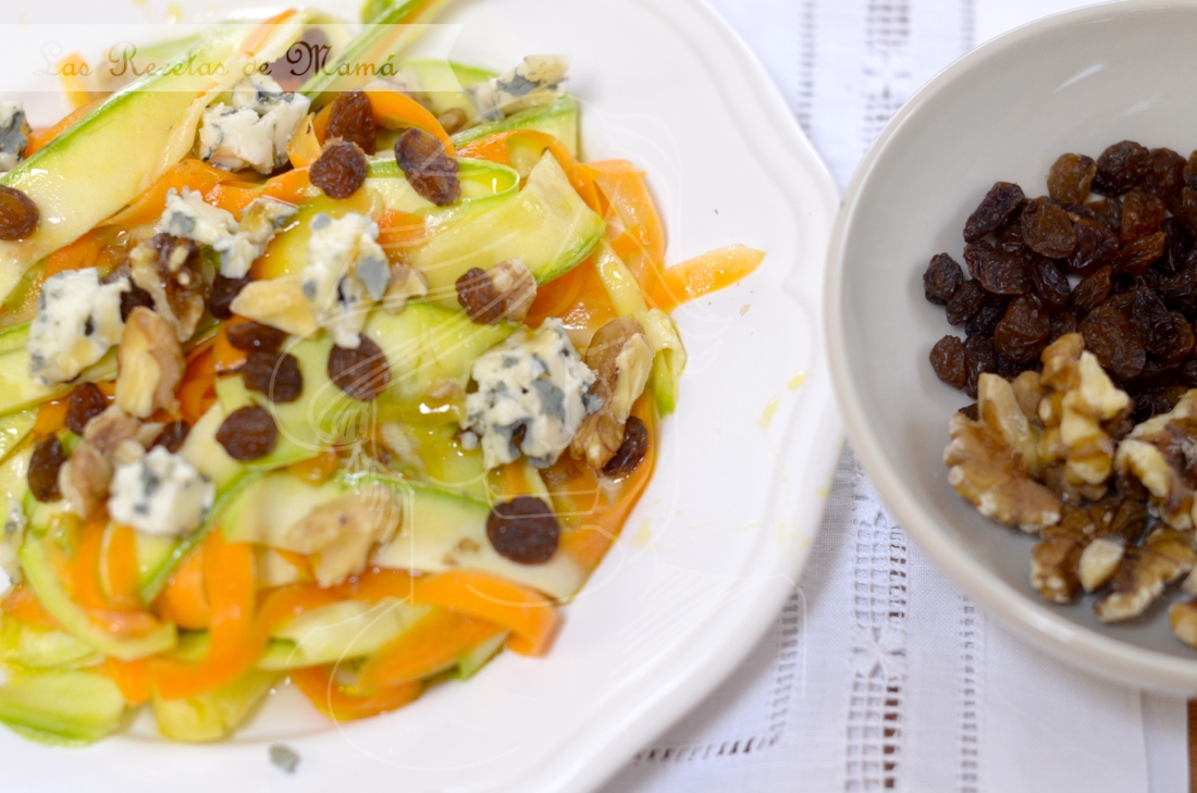 Linguini de verduras en ensalada
