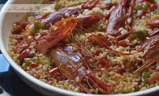 Arroz con carabineros. Video receta.